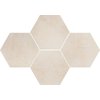 Ceramika Color STARK Hexagon cream rektifikovaná mozaika 28,3 x 40,8 cm