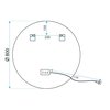 LED zrkadlo s priemerom 80 cm MMJ, čierna HOM-05514