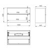 Kúpeľňová skrinka LOOK 2S pod umývadlo alebo dosku 100 x 44,9 cm RE011000027010