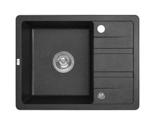 Laveo STELLA granitový drez 58 x 44 cm, čierny SBY_713T