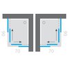 Aquatek FAMILY R4 obdĺžnikový sprchový kút 90 x 70 x 195 cm, profil chróm
