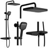 Rea BARI sprchový set s batériou, čierny REA-P0891