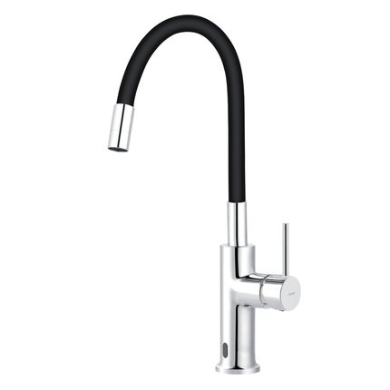 Novaservis DISTANZA Drezová senzorová batéria s flexi ramenom, čierna/chróm BDZ41B