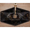 Rea VEGAS MARBLE BLACK SHINY keramické umývadlo na dosku 57 x 37 cm U5603