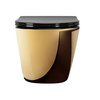 Rea CARLO MINI GOLD/BLACK WC misa závesná RimFree 49,5 x 37 cm so sedátkom voľne-padajúcim C8990