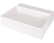 Deante COREO granitové umývadlo na dosku s krytom, alabaster 40 x 50 cm CQR_AU5M
