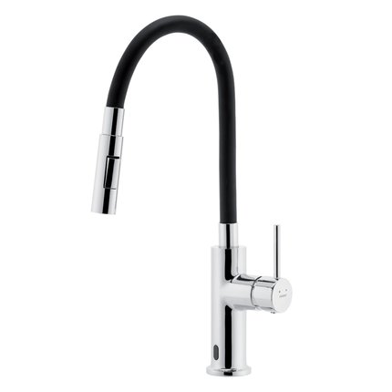 Novaservis DISTANZA Drezová senzorová batéria s flexi ramenom, čierna/chróm BDZ4B