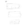 Corsan DIVA E-322L voľne stojaca akrylátová vaňa 160 x 71 cm