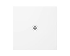 Polimat FRESCO štvorcová sprchová vanička minerálny kompozit 90 x 90 x 2,5 cm, biela lesklá 00449