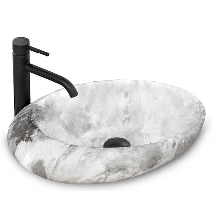 Rea ROXY C Stone L. Grey keramické umývadlo na dosku 49 x 31 cm U6651