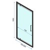 Rea RAPID SWING BLACK MAT Sprchové dvere jednokrídlové 80 x 195 cm sklo číre K6408