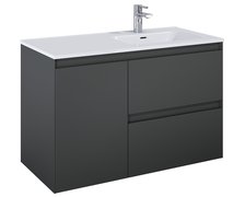 Elita SPLIT skrinka pod umývadlo 100 cm 2S + kôš, Antracit matt 168154