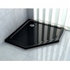 Rea DIAMOND BLACK päťuholníkový sprchový kút 90 x 90 x 195 cm sklo číre K5622