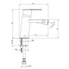 Elita Level ľavé nástenná umývadlo Solid Surface 120,5x45,5 cm White Matt/Black Matt RE041461236030