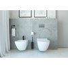 Elita Level ľavé nástenná umývadlo Solid Surface 120,5x45,5 cm White Matt/Black Matt RE041461236030