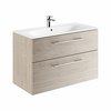 Kolo Geberit Nova Pro Premium SET skrinka s dvoma zásuvkami a umývadlom 100 cm, svetlý orech