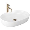 Rea CLEO White Matt keramické umývadlo na dosku 60,5 x 41 cm REA-U9653