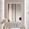 Elita SHARON SQUARE Led zrkadlo s osvetlením v ráme 60 x 80 cm, Rose Gold RE060603015450