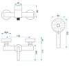 Rea ONTARIO nástenná sprchová batéria, brúsená oceľ REA-B5502