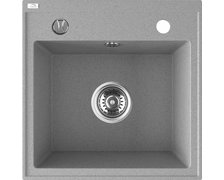 Laveo TRZYNASTKA granitový drez 44 x 44 cm, sivý SBP_510T