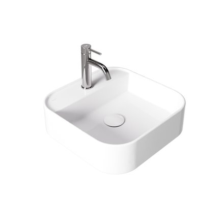 Besco CeraBe ASSOS CERA-LINE White keramické umývadlo na dosku 40 x 40 cm UNC-40-ASB
