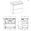 Home Frame 60 2S skrinka fume matt s umývadlom 169777