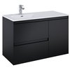 Elita SPLIT skrinka pod umývadlo 100 cm 2S + kôš, Black matt 168151