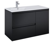 Elita SPLIT skrinka pod umývadlo 100 cm 2S + kôš, Black matt 168151