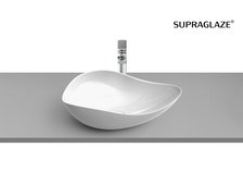 Roca OHTAKE FINECERAMIC® umývadlo na dosku 55 x 38,5 cm, biela SUPRAGLAZE® A327A13S00