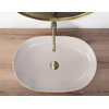 Rea CLEO Beige Matt keramické umývadlo na dosku 60,5 x 41 cm REA-U9655