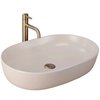 Rea CLEO Beige Matt keramické umývadlo na dosku 60,5 x 41 cm REA-U9655