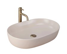 Rea CLEO Beige Matt keramické umývadlo na dosku 60,5 x 41 cm REA-U9655