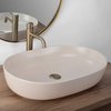 Rea CLEO Beige Matt keramické umývadlo na dosku 60,5 x 41 cm REA-U9655