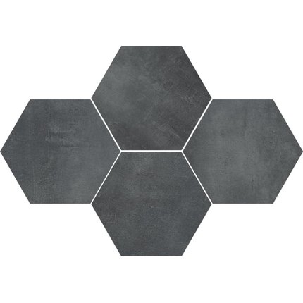 Ceramika Color STARK Hexagon graphite rektifikovaná mozaika 28,3 x 40,8 cm