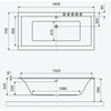 Excellent Pryzmat SLIM – Obdĺžniková akrylátová vaňa do kúpeľne 160 × 75 cm (WAEX.PRY16WHS)