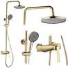 Rea REBEL GOLD BRUSH sprchový set s batériou P2414
