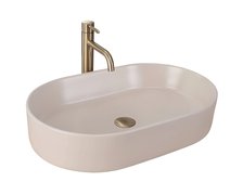 Rea NADIA Beige Matt keramické umývadlo na dosku 61 x 38,5 cm REA-U9661