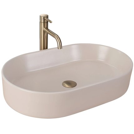 Rea NADIA Beige Matt keramické umývadlo na dosku 61 x 38,5 cm REA-U9661