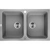 Laveo CELIA granitový drez 76 x 48 cm, sivý SBC_520T