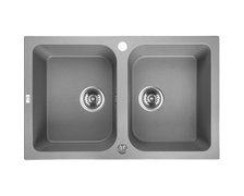 Laveo CELIA granitový drez 76 x 48 cm, sivý SBC_520T