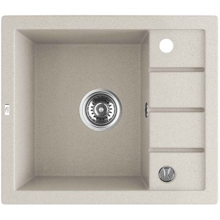 Laveo TRZYNASTKA granitový drez 57 x 49,5 cm, bež SBP_413T