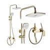 Rea STORM sprchový set s batériou a otočnou výlevkou, zlatý REA-P9530