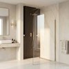 Rea Heaven Brush Gold sprchová zástena 90 x 200 cm sklo číre K6685