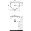 Kolo Geberit REKORD keramické umývadlo 60 cm, s otvorom pre batériu, K91160000