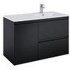 Elita SPLIT skrinka pod umývadlo 100 cm 2S + kôš, Black matt 168155
