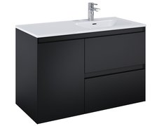 Elita SPLIT skrinka pod umývadlo 100 cm 2S + kôš, Black matt 168155