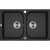 Laveo CELIA granitový drez 76 x 48 cm, čierny SBC_720T