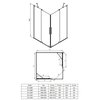 Deante PRIZMA sprchový kút 100 x 100 x 195 cm, sklo číre KPNRP10P10