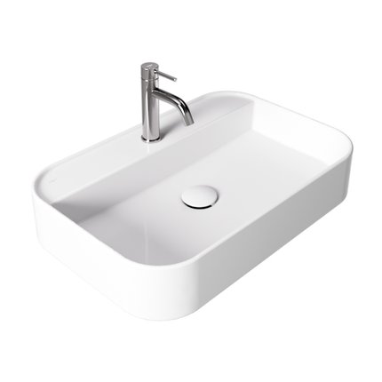 Besco CeraBe ASSOS CERA-LINE White keramické umývadlo na dosku 60 x 40 cm UNC-60-ASB