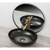 Rea CAROLA SLIM Black Mat keramické umývadlo na dosku 51 x 40 cm U0421